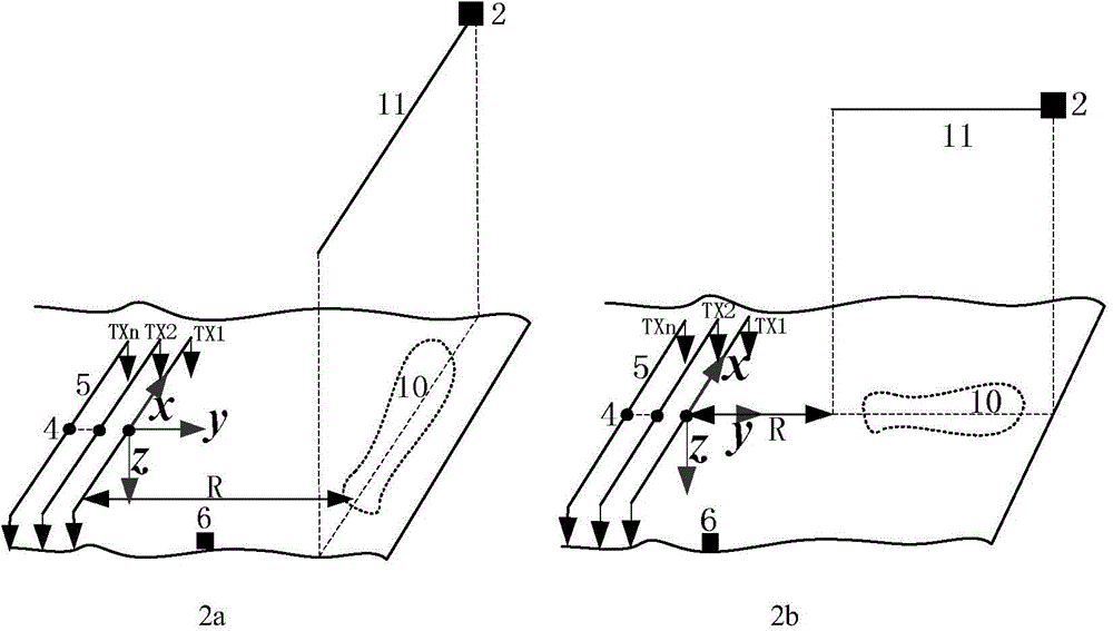 Frequency domain ground-to-air electromagnetic prospecting method
