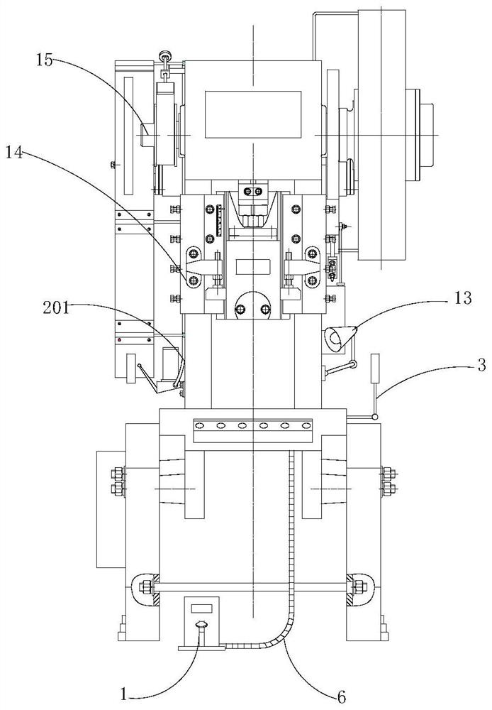 Punching machine for machining automobile die