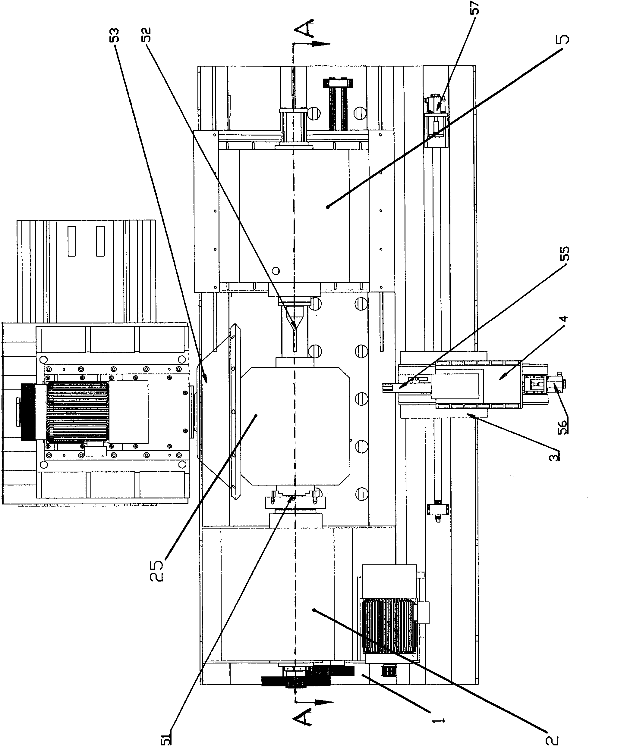 Integrated grinding/turning mechanism of grinding lathe for ball valve bodies