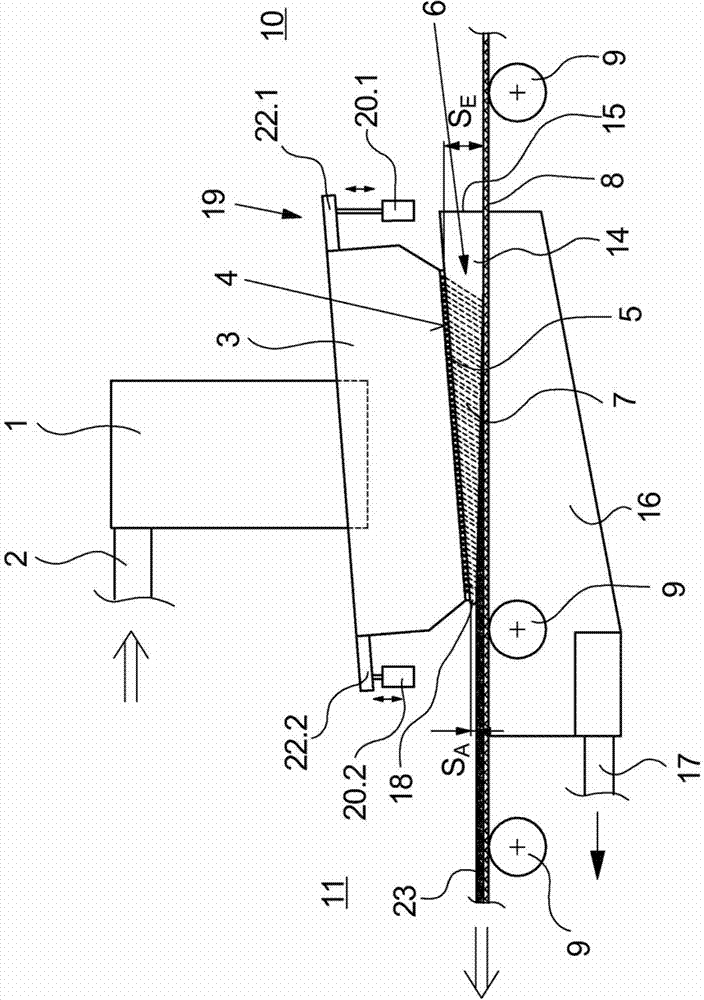 Method and device for the dry forming of a fibre web