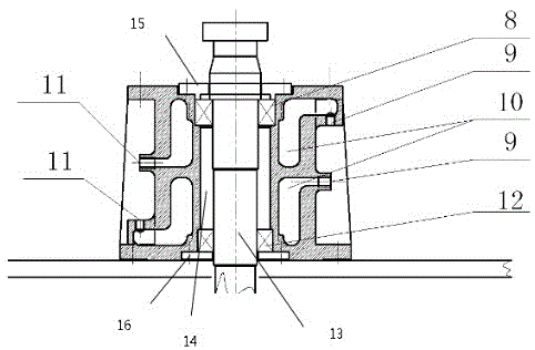 Split type thermal treatment furnace draught fan