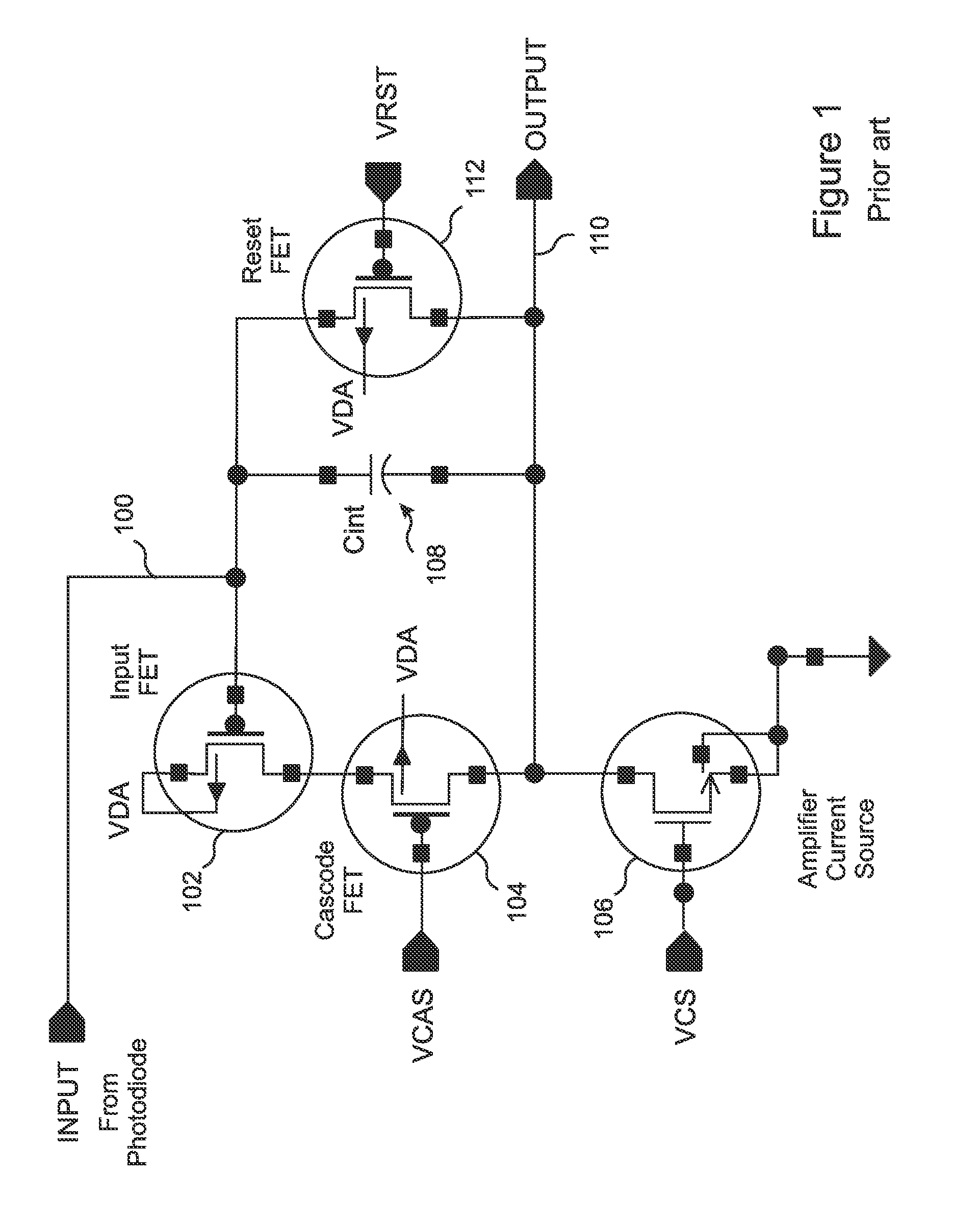Anti-blooming circuit for integrating photodiode pre-amplifiers