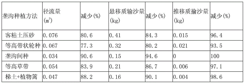 Ridge-furrow planting method for preventing and controlling desertification of southern granite red earth drought farmland
