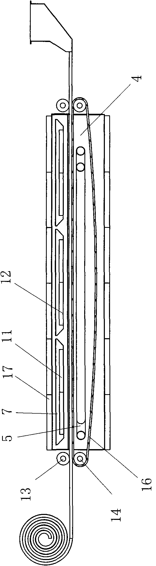 Thermal forming device for producing non-woven cotton