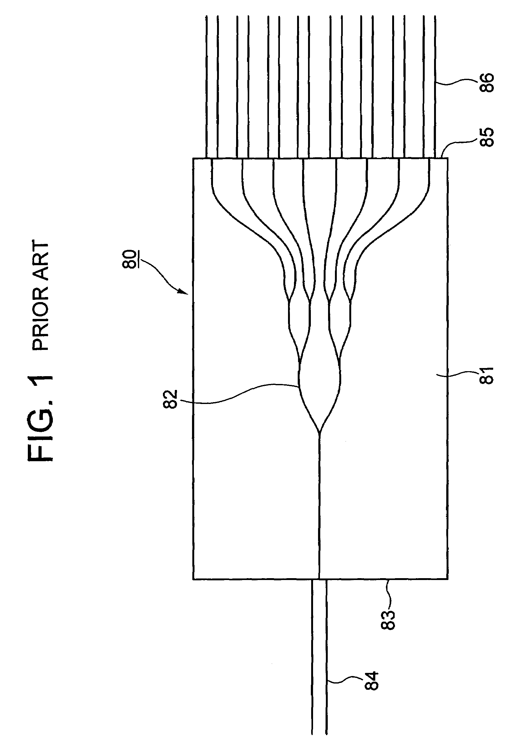 Waveguide-type optical splitter and waveguide-type optical module having the same