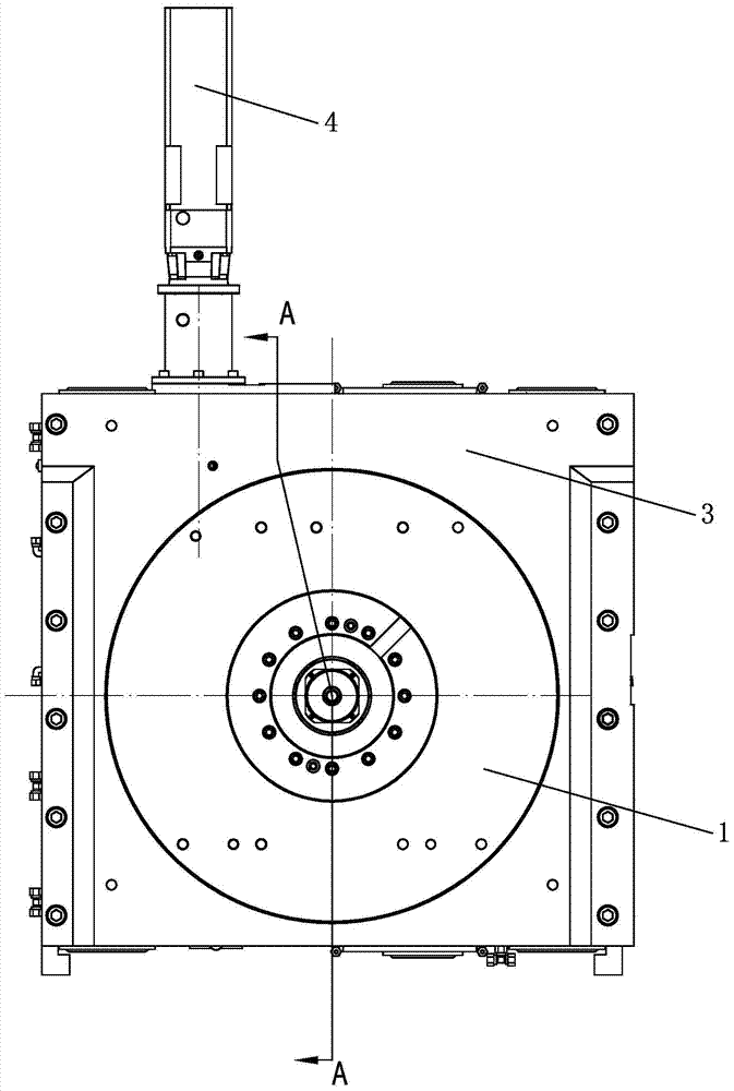 A kind of damping mechanism of tool holder turntable of gear hobbing machine