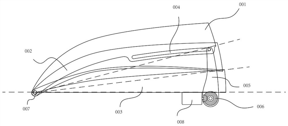 Self-adaptive nacelle spoiler device with folding mechanism and control ...