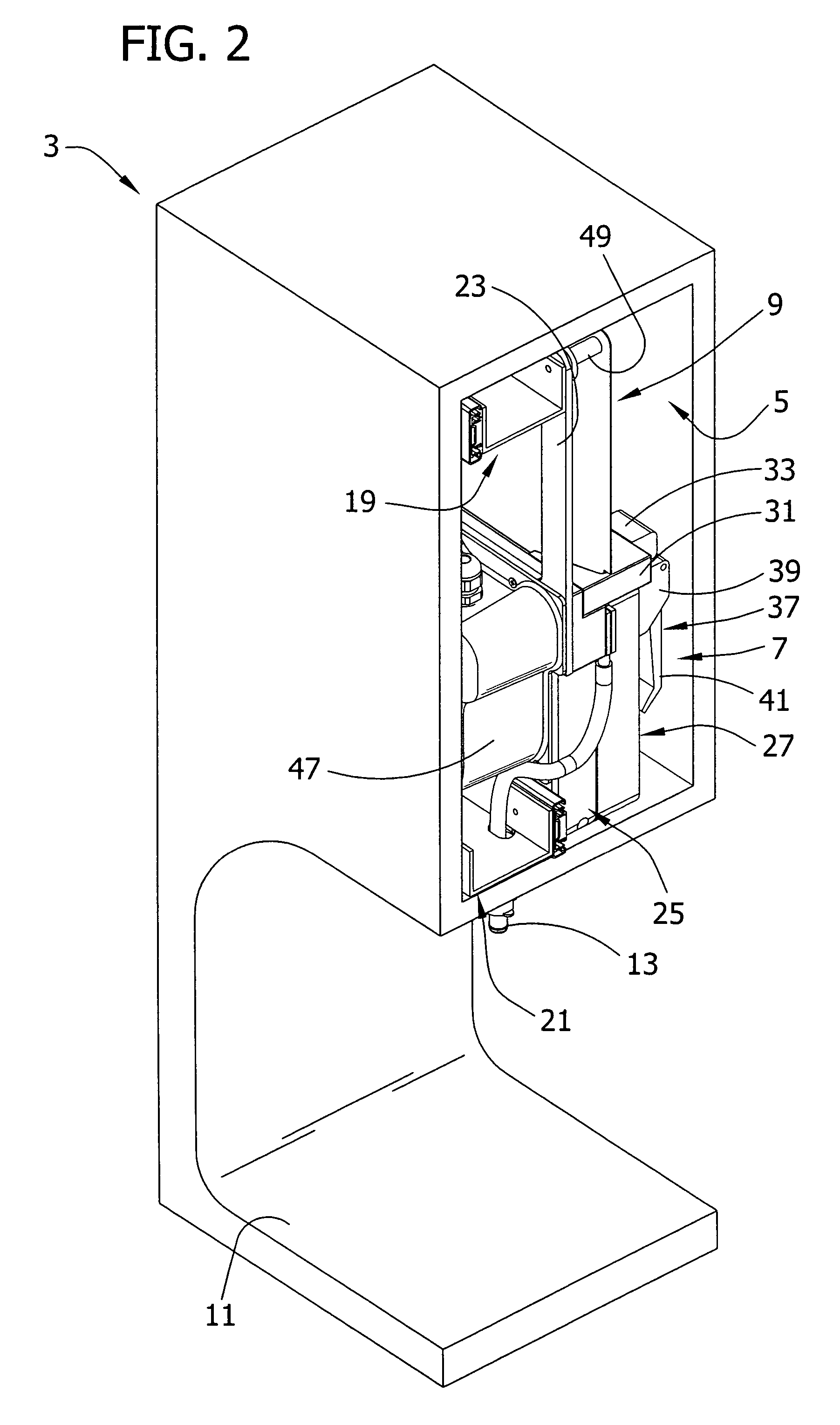 Liquid dispenser and flexible bag therefor