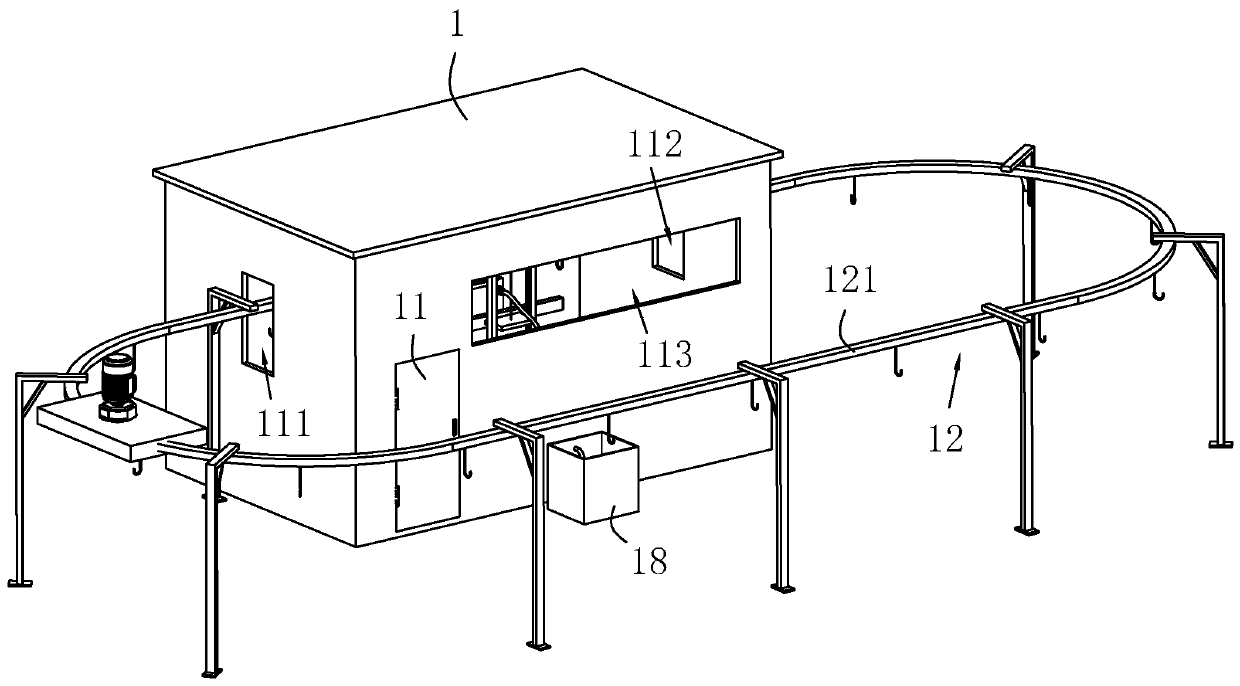 Automatic furniture paint spray room