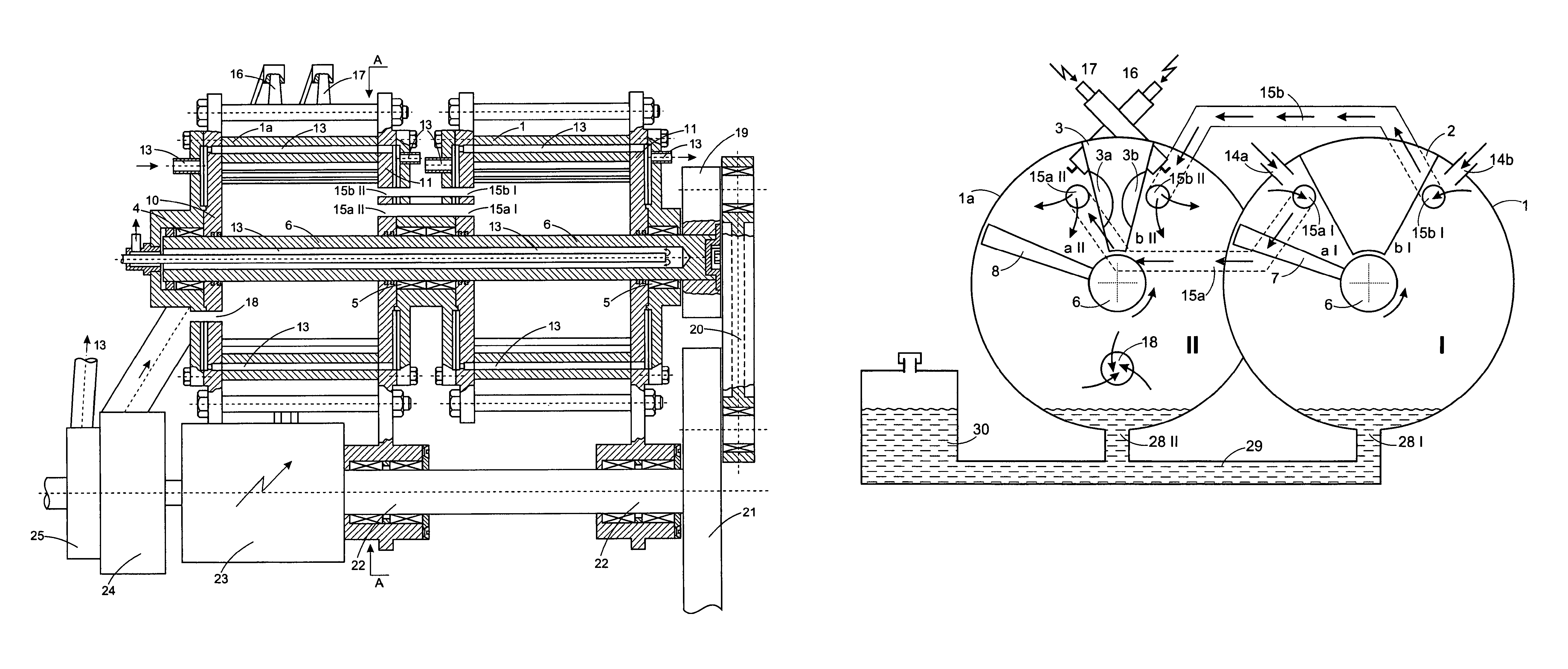 Multi-cylinder reciprocating rotary engine