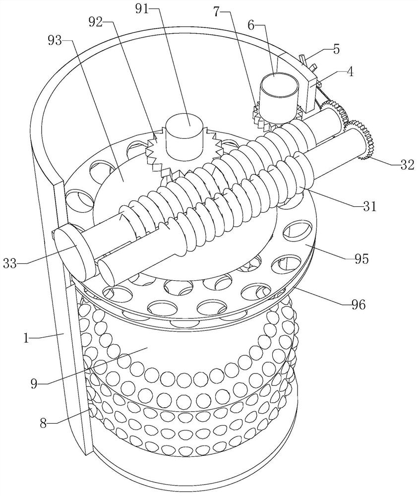 Dry-mixed mortar grinding device for water-based paint processing