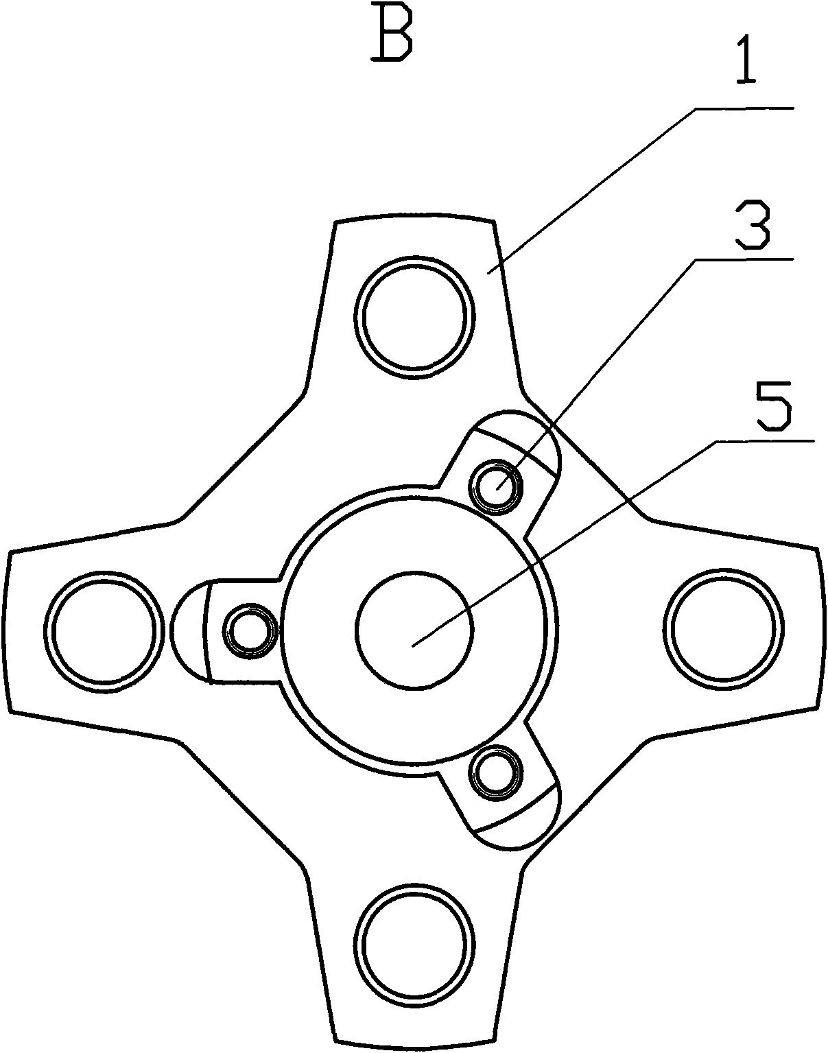 Front wheel connection disc of dune buggy