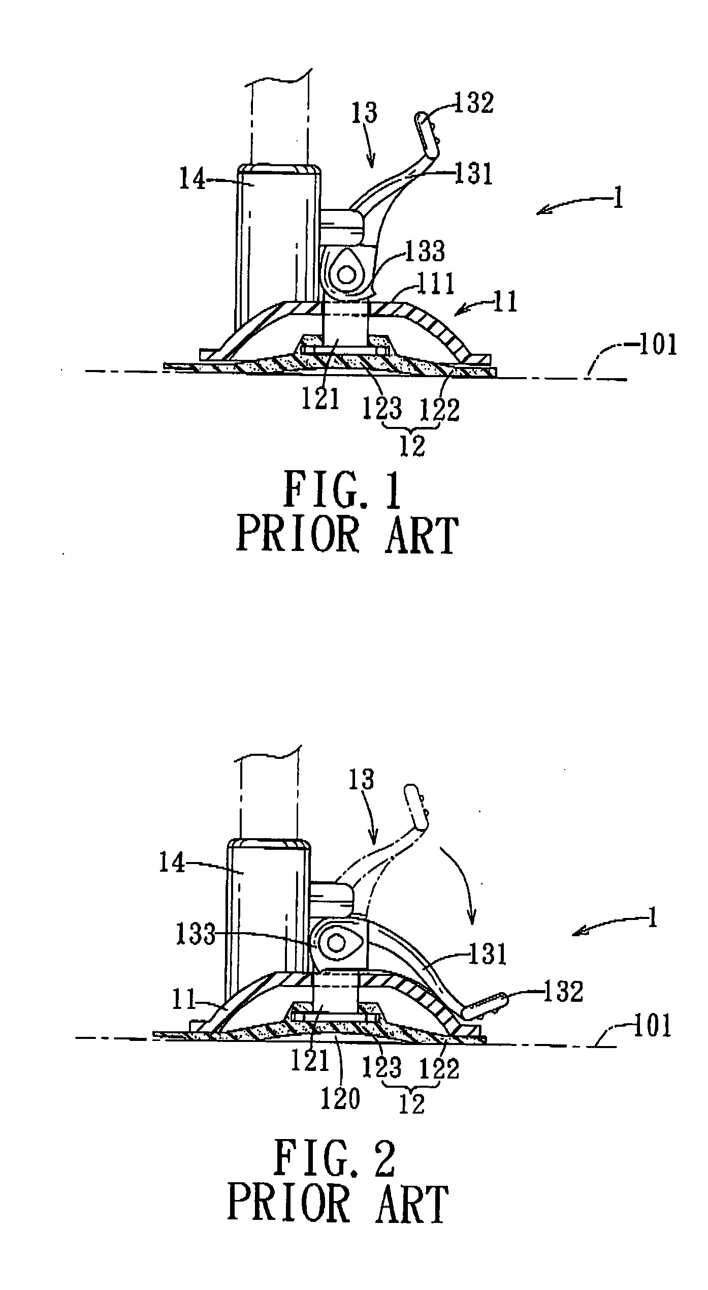 Suction device and supporting device having the same
