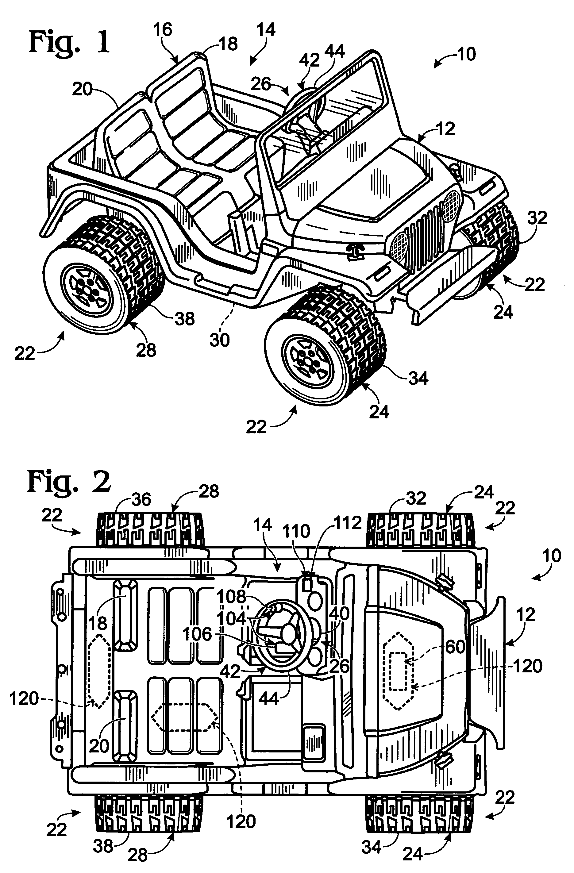 Children's ride-on vehicle charging assemblies with back feed protection