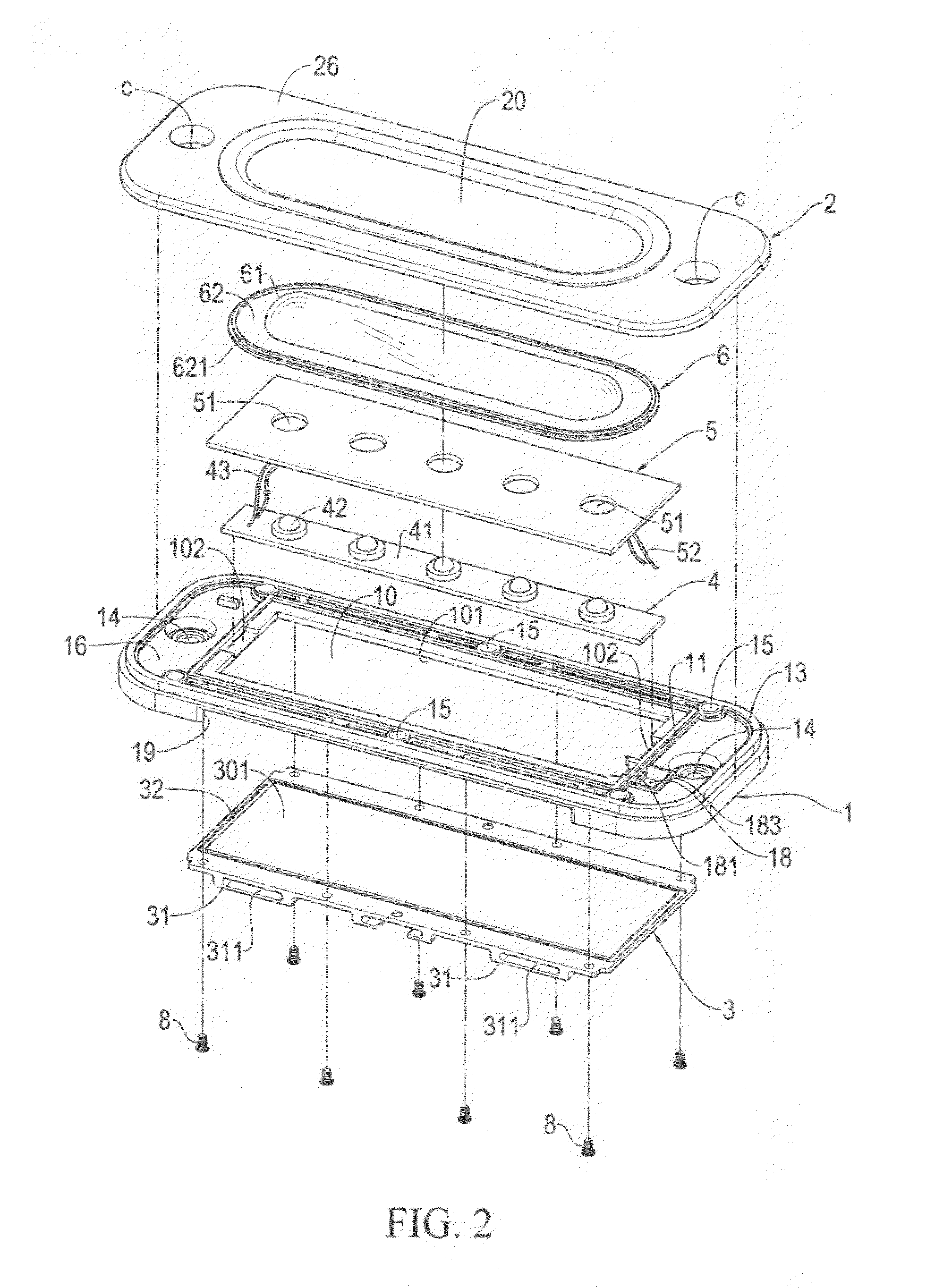 Low-profile light-emitting diode lamp structure