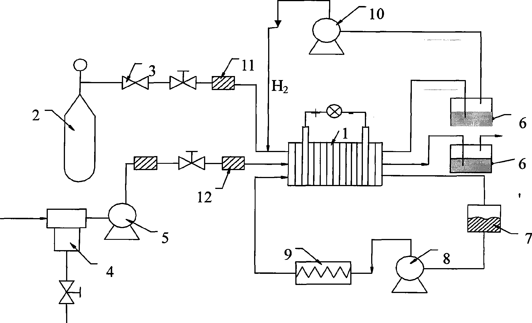 Hydrogen gas security protection system for fuel cell engine