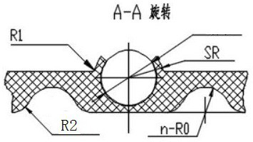 Plastic retainer for double-row deep groove ball bearing and bearing thereof