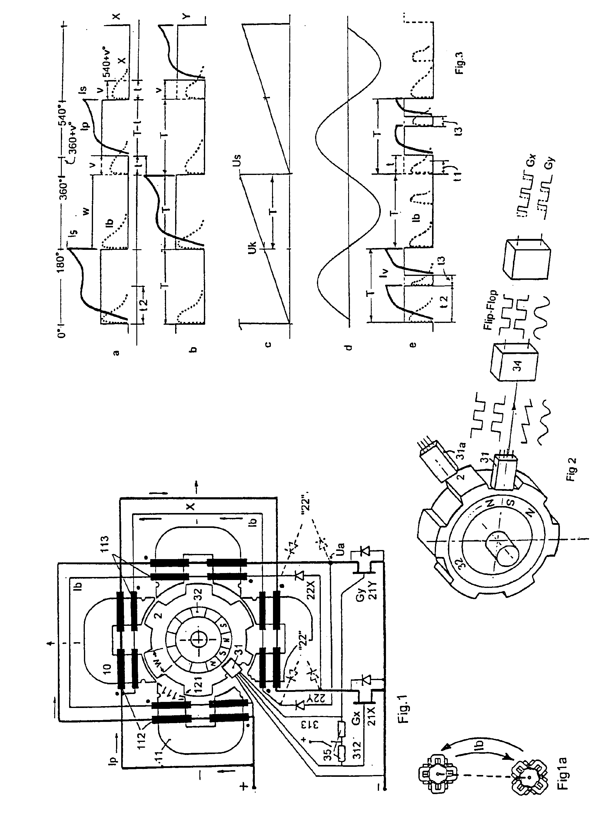Method and circuits for controlling the power of an electronically switched, two-phase reluctance machine