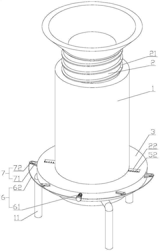 Measuring cup device of molecular sieve assembling device