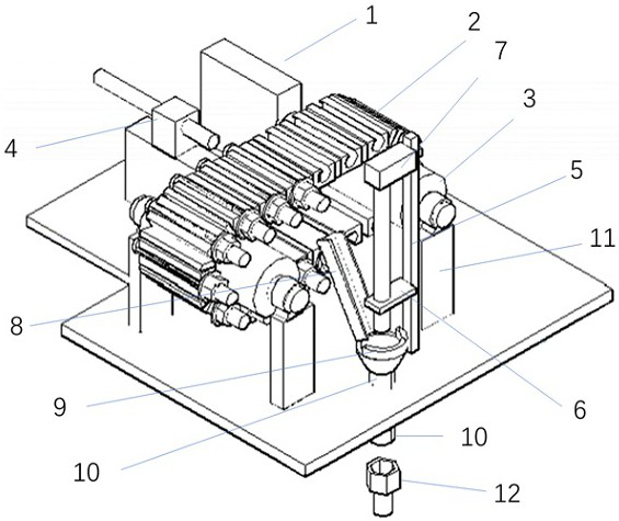 Automatic bolt conveying device for high-altitude construction operation machine