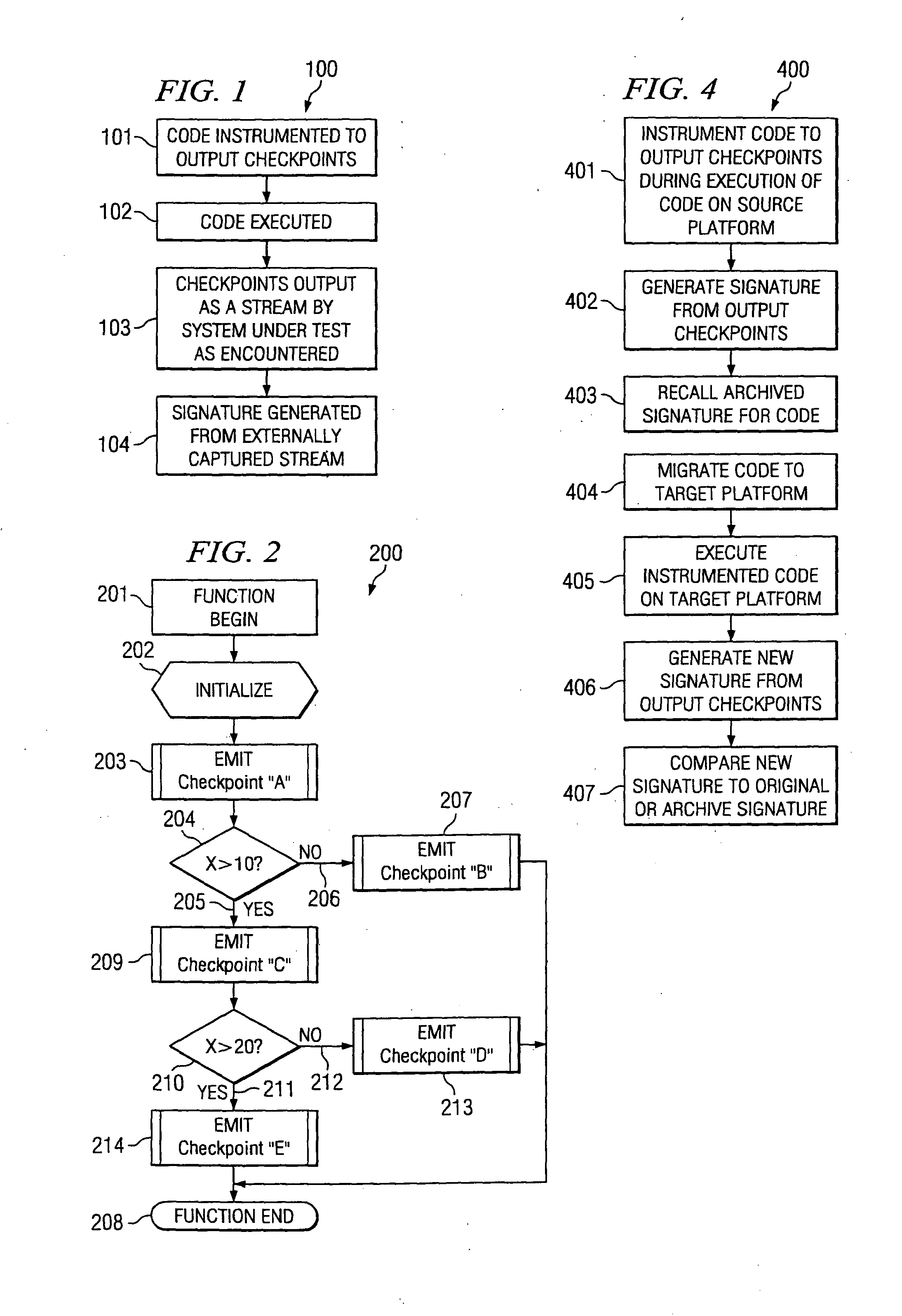 Systems and methods for software and firmware testing using checkpoint signatures