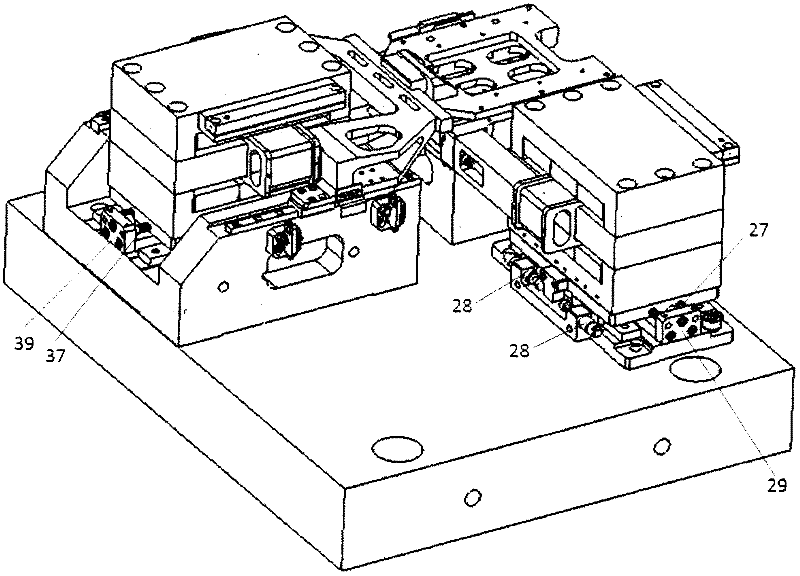 Linear platform of double-shaft floating stator