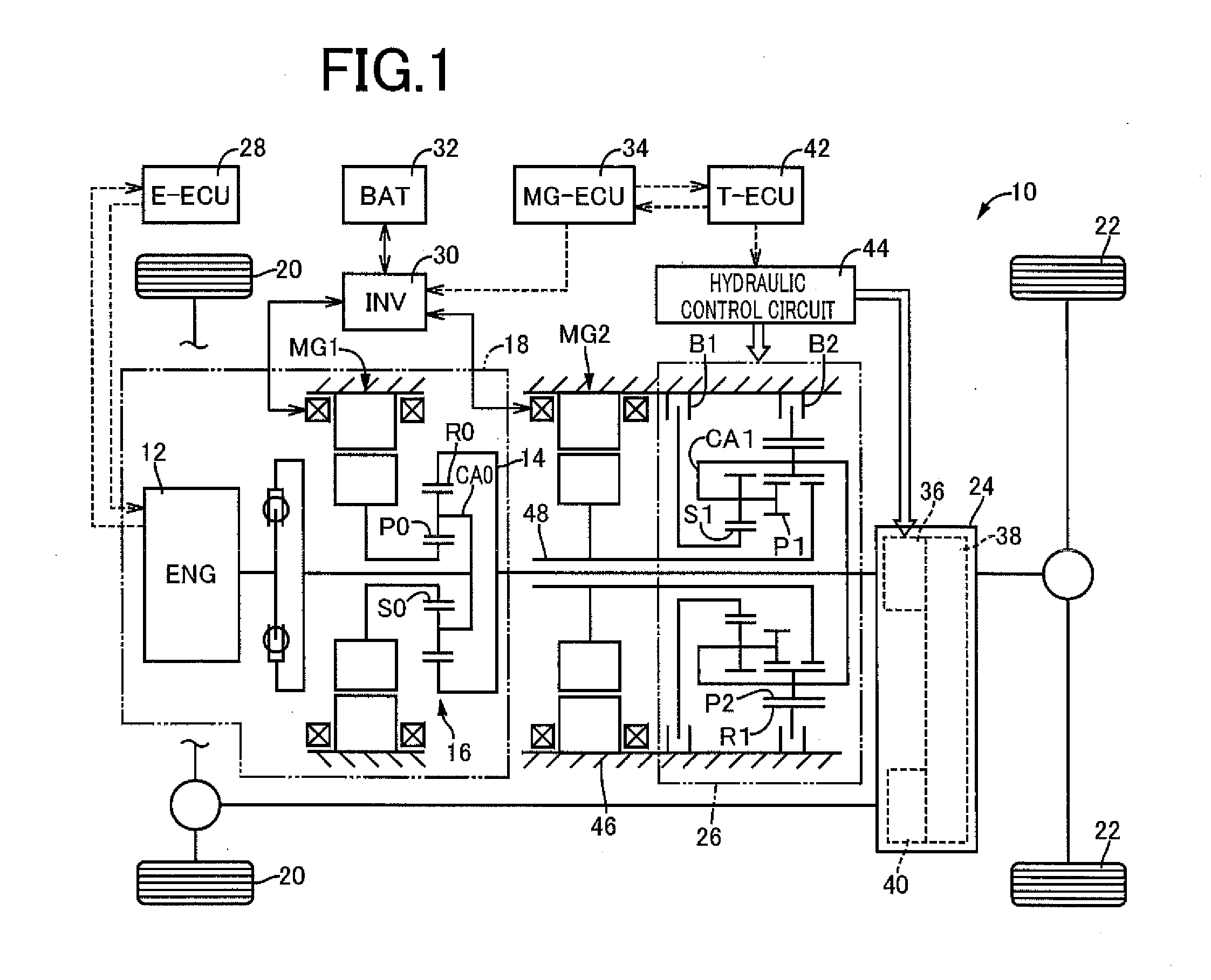 Control device for a vehicle