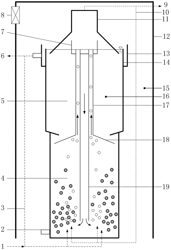 Solar energy heat-supply type main stream domestic sewage anaerobic ammonium oxidation greenhouse reaction tank