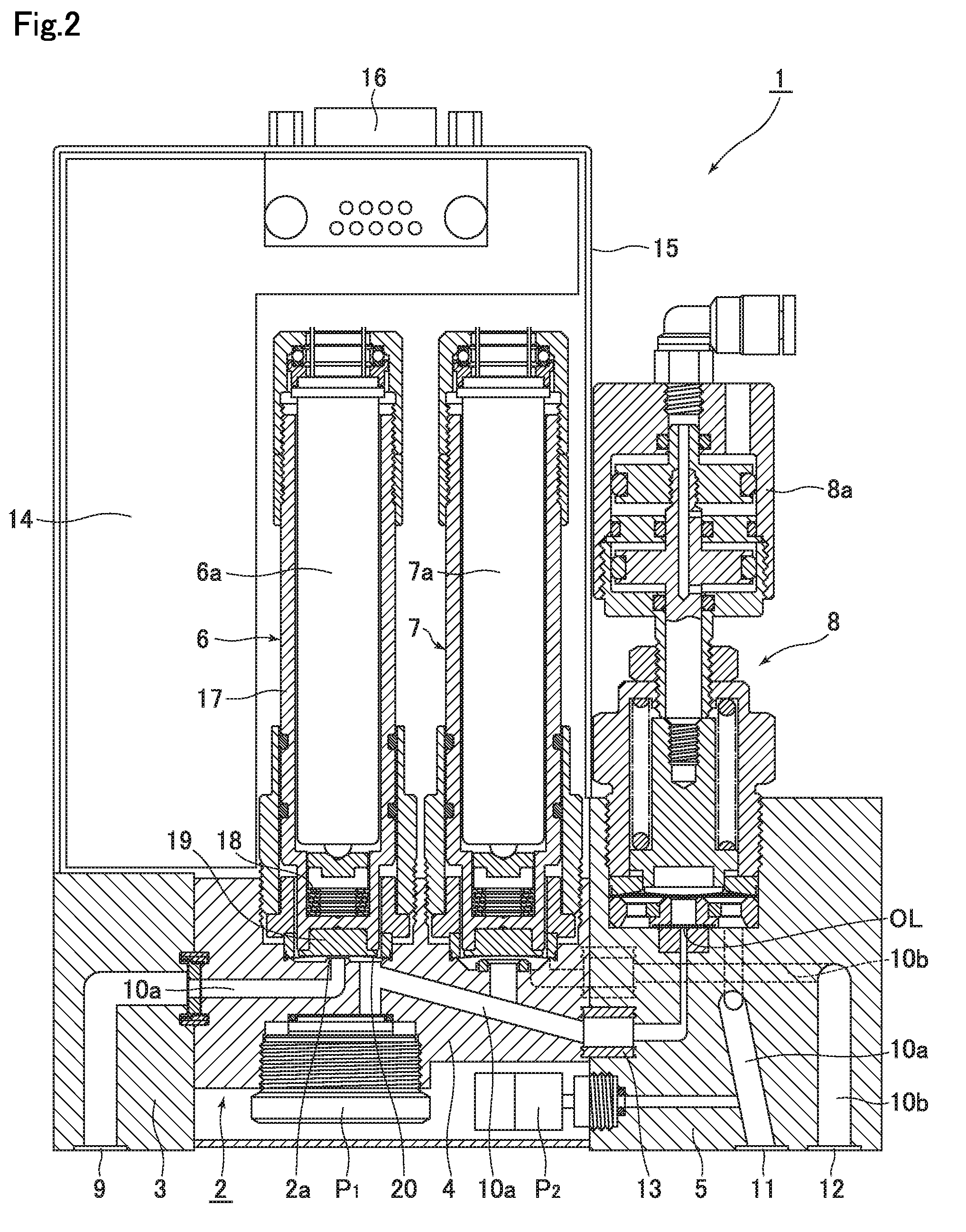 Pressure-type flow control device and method for preventing overshooting at start of flow control performed by said device