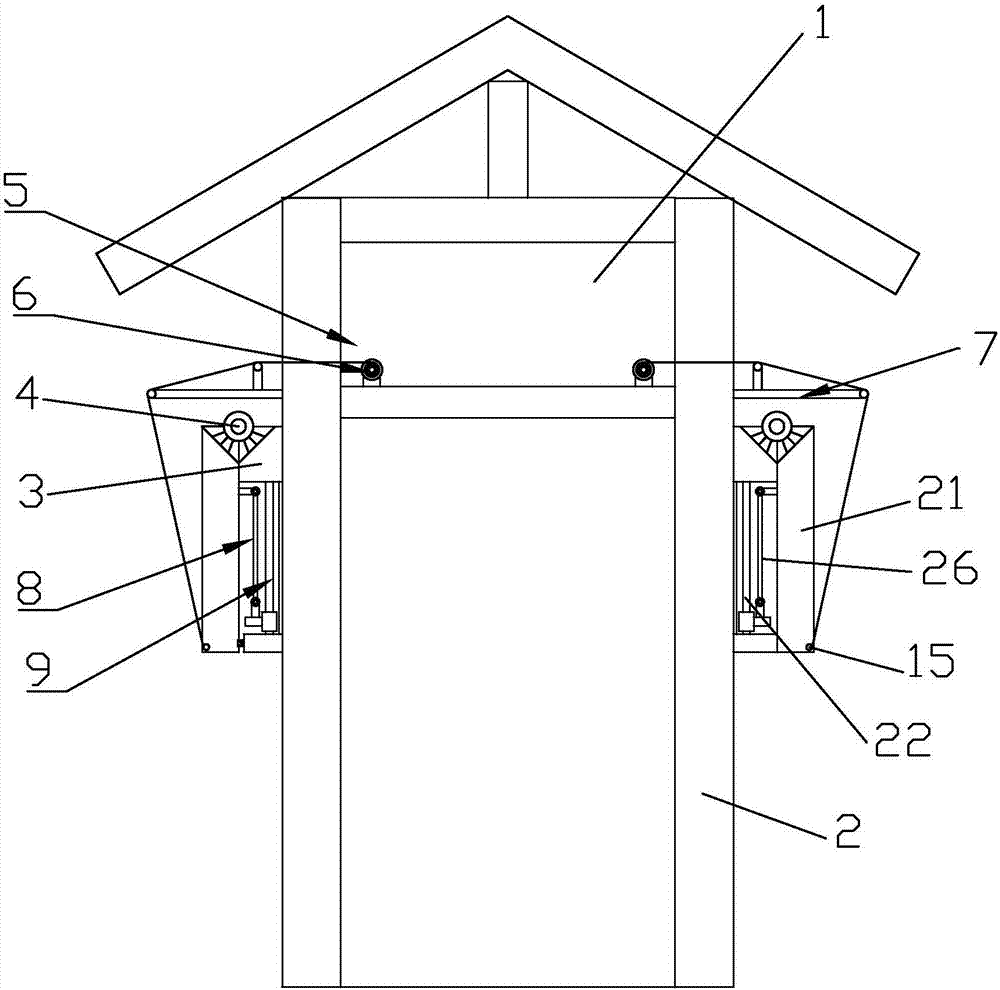 A kind of wind-shielding device and its installation method for ancient building corridor bridge