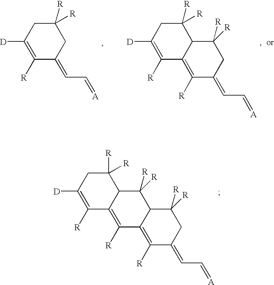 Sterically stabilized second-order nonlinear optical chromophores with improved stability and devices incorporating the same