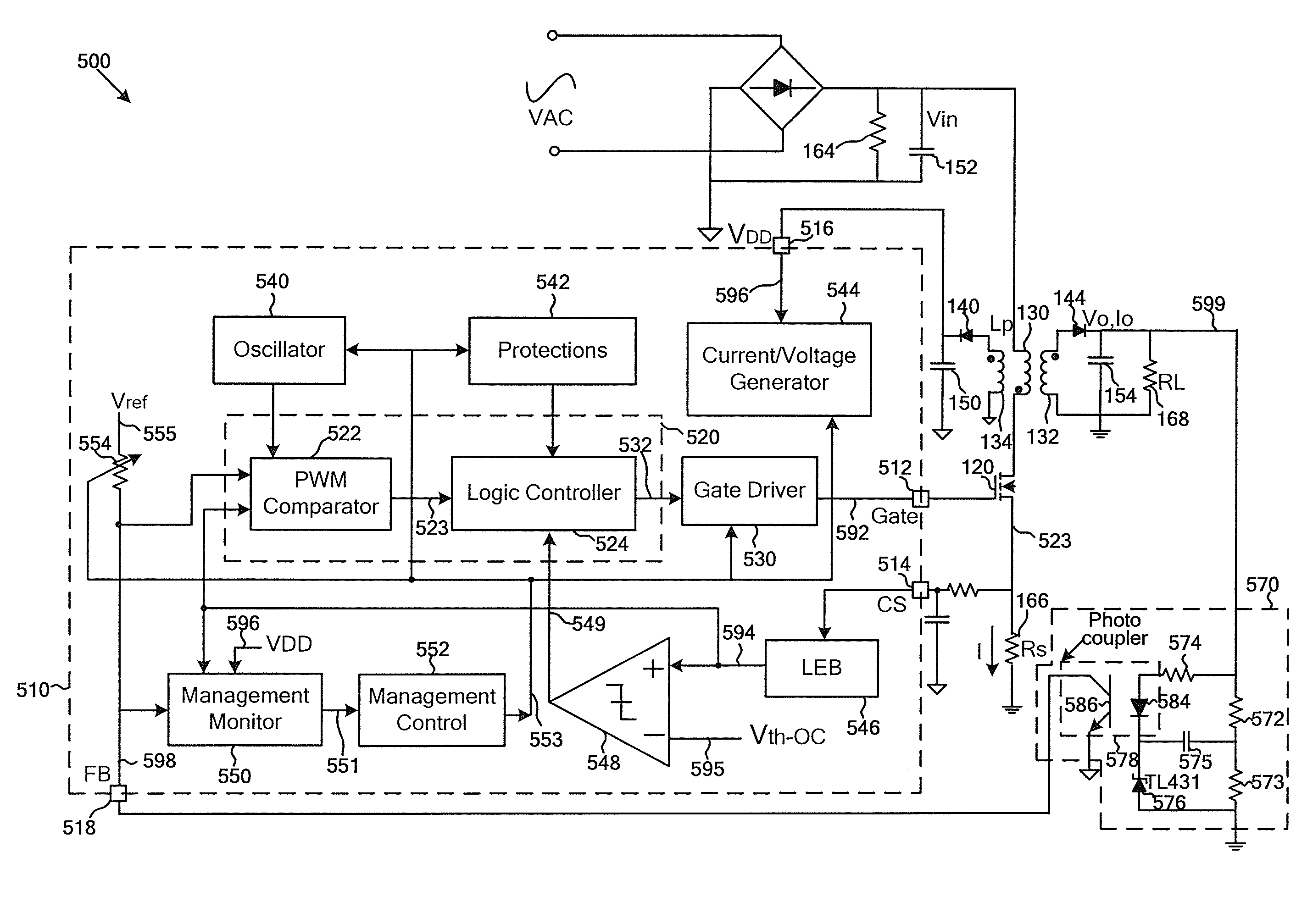 Systems and methods for adjusting current consumption of control chips to reduce standby power consumption of power converters