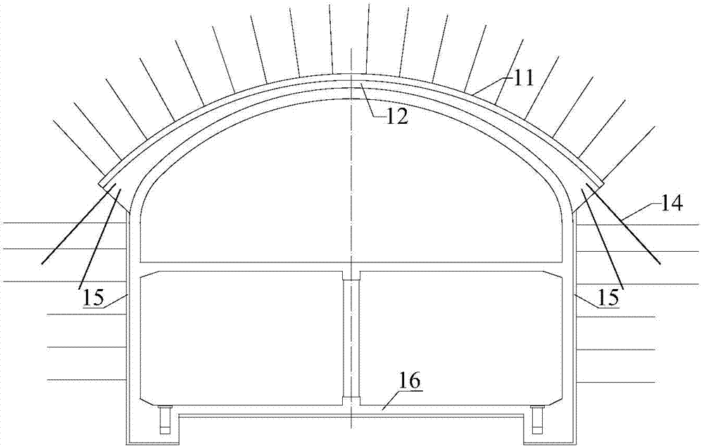 Underground excavation construction method of large-span subway station in flexible-top and hard-bottom stratum