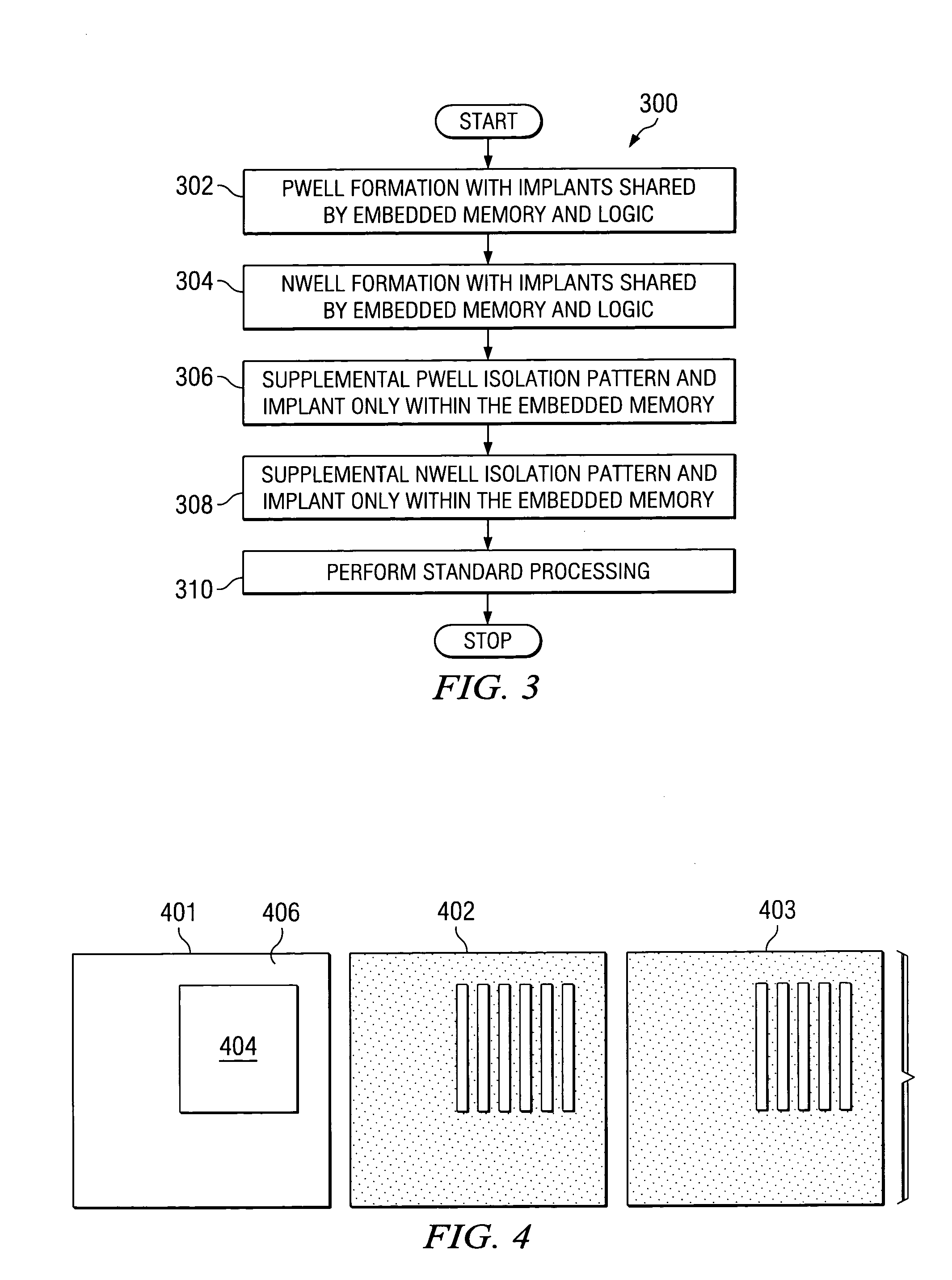 Application of different isolation schemes for logic and embedded memory