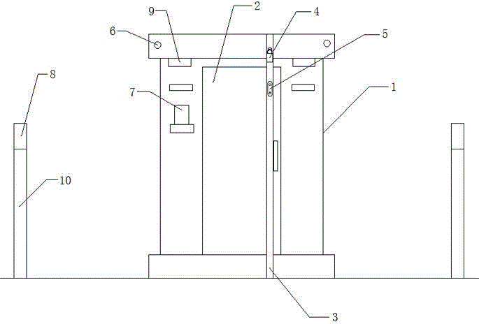 Strayed entrance preventing transformer substation with alarm system and safety fences