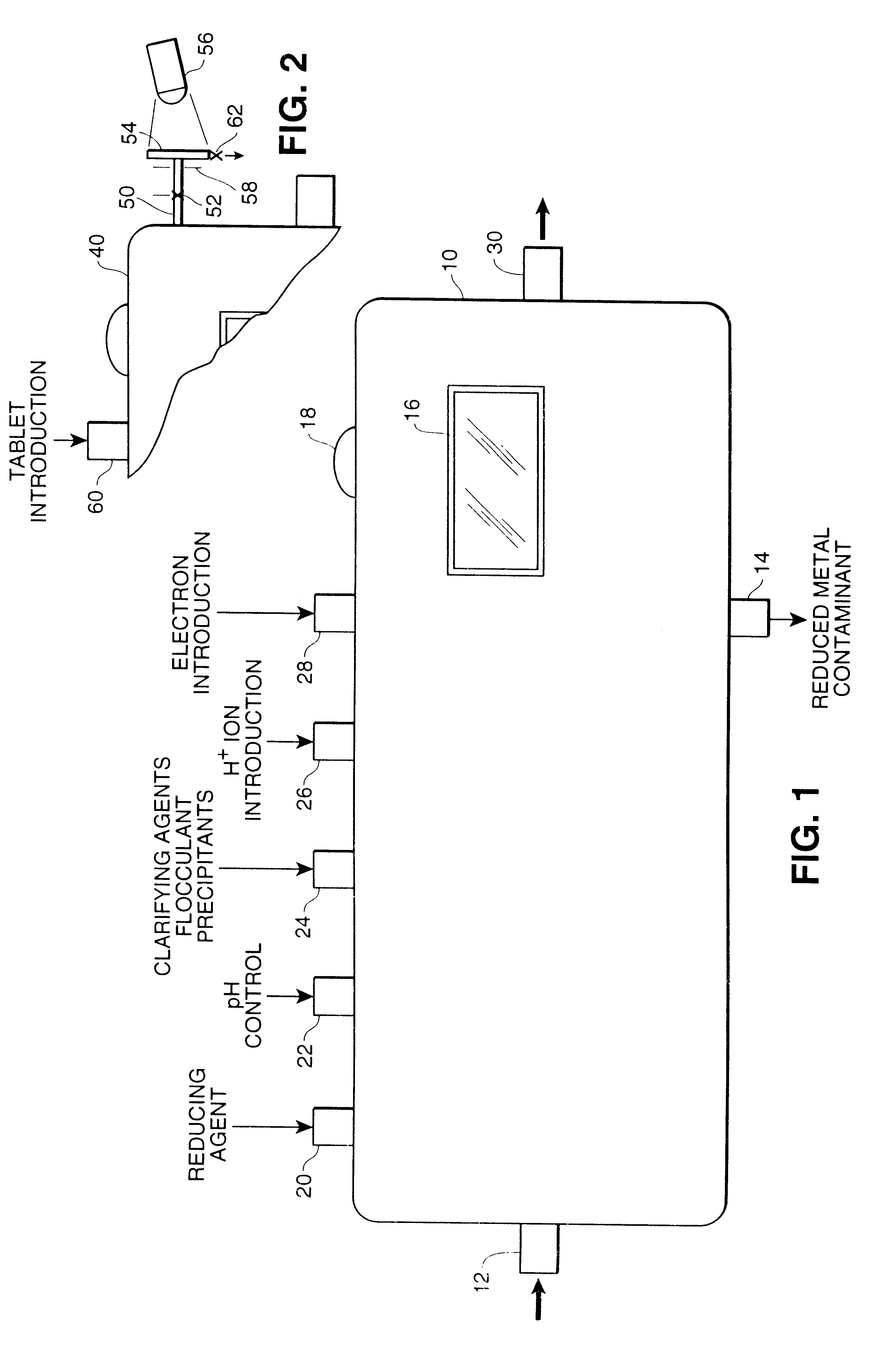 Determination of multi-valent metal contamination and system for removal of multi-valent metal contaminants from water