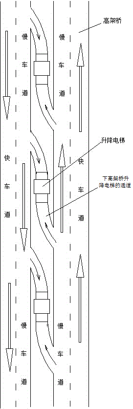 Method for relieving viaduct vehicle congestion
