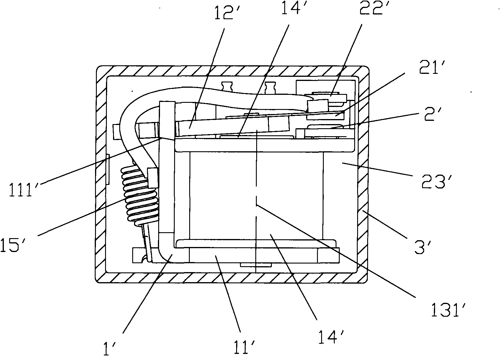 Electromagnetic relay with good anti-falling performance