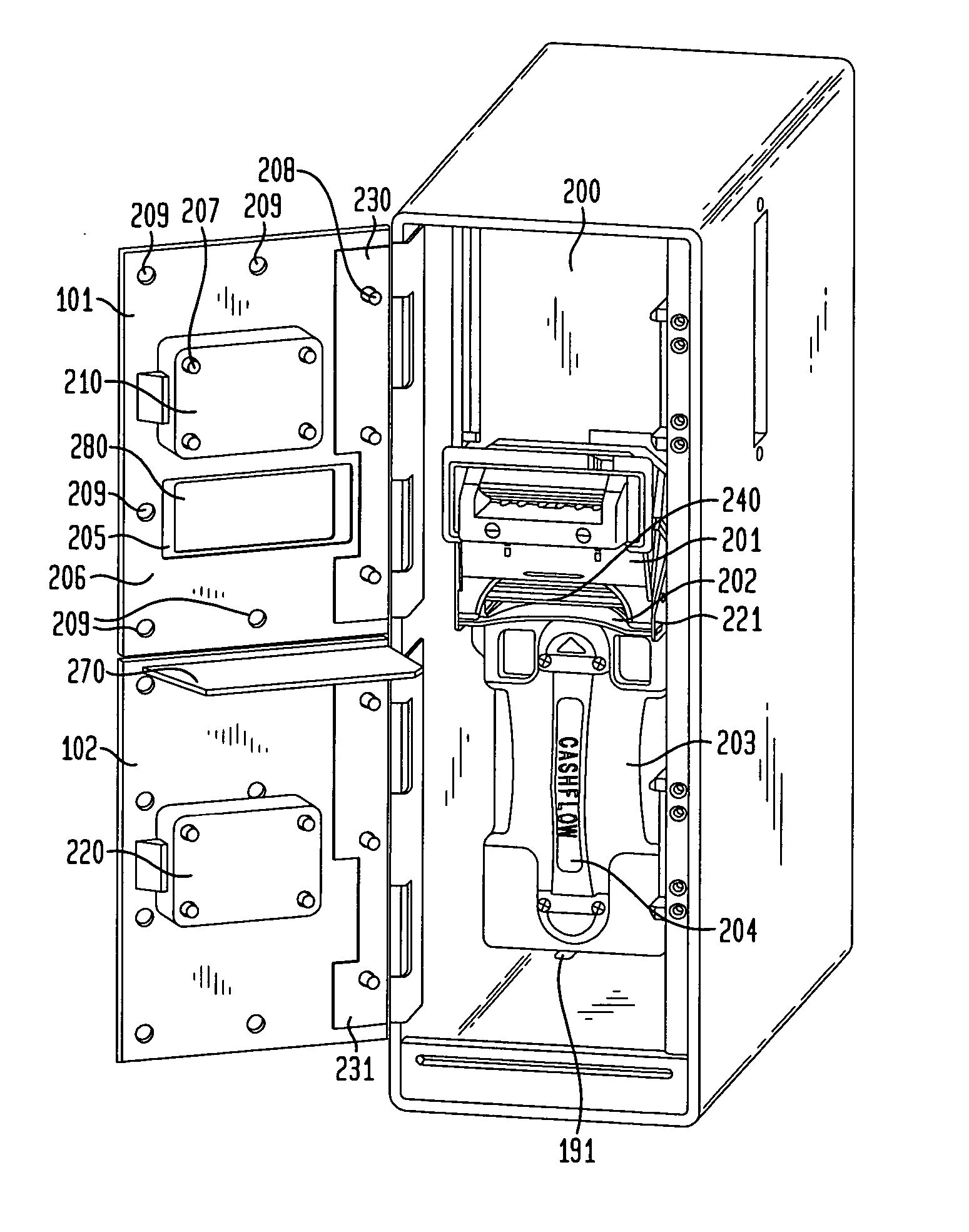 Two door electronic safe