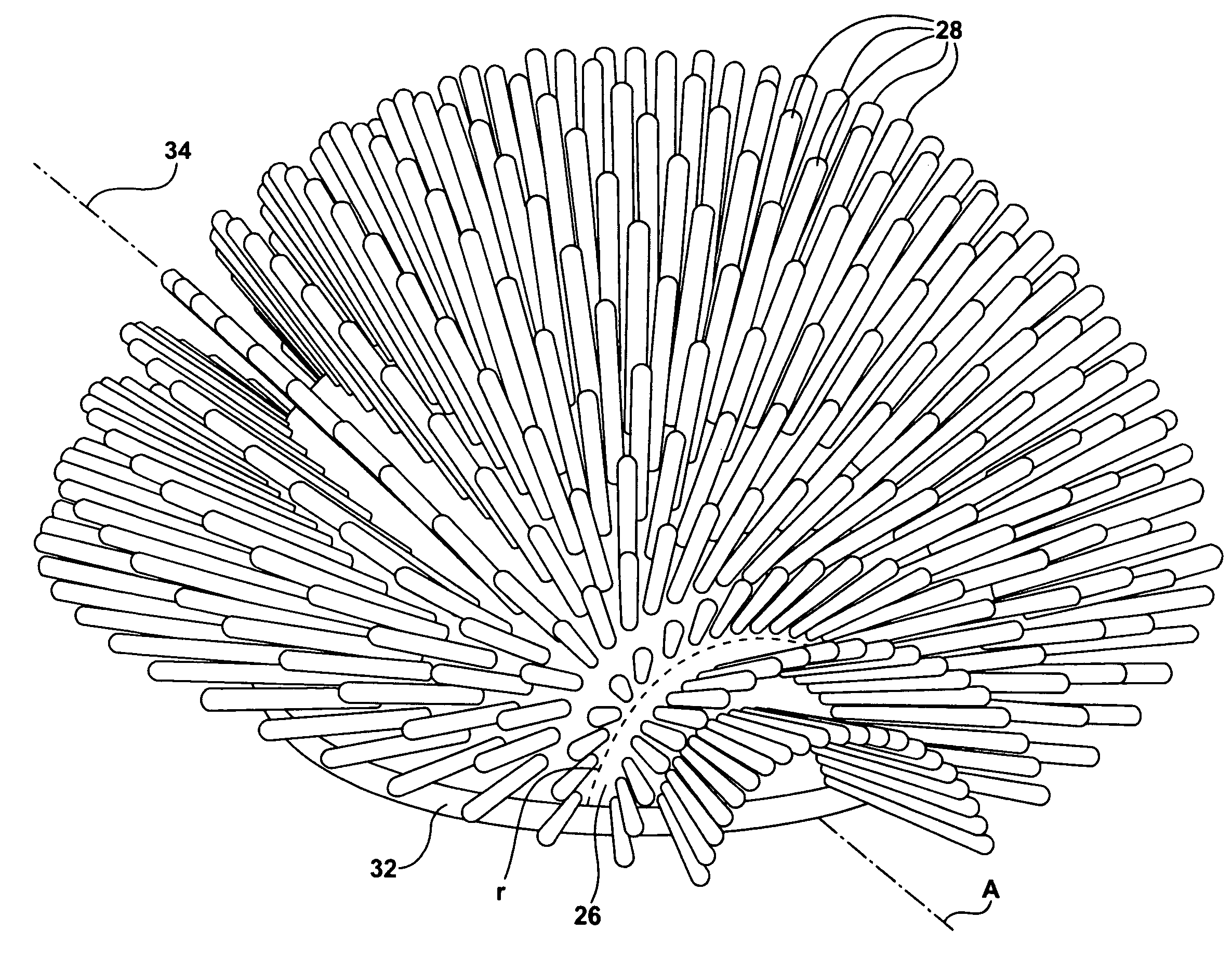 Domed heat exchanger (porcupine)