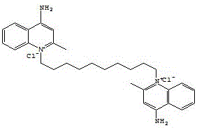 Dequalinium vaginal tablets and preparation method thereof