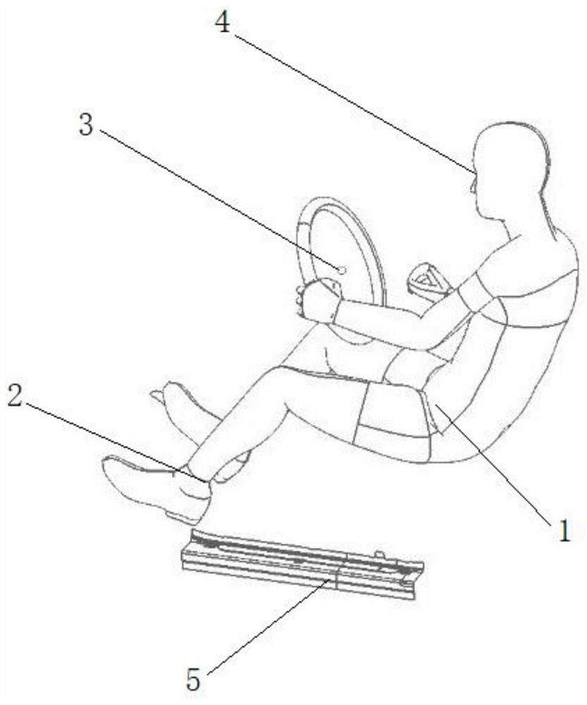 A driver's human-machine hard point coordinate collection device and collection method