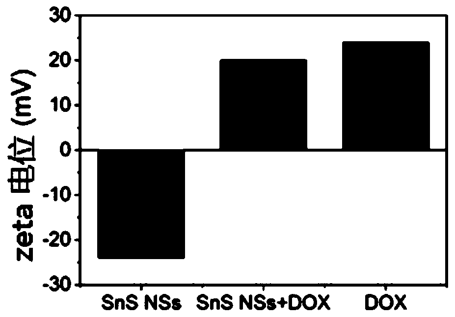 A drug delivery system based on stannous sulfide nanosheets and its preparation method