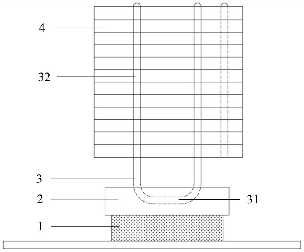 Electronic equipment heat dissipation device with semiconductor auxiliary heat pump