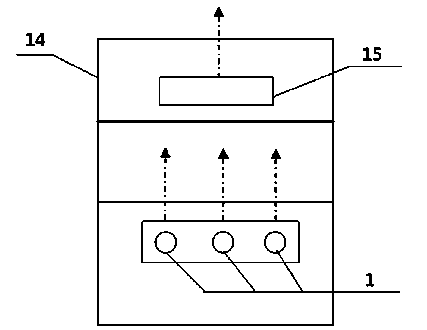 On-line temperature measuring device for monitoring connecting portion between ring main unit and 10 kV cable head