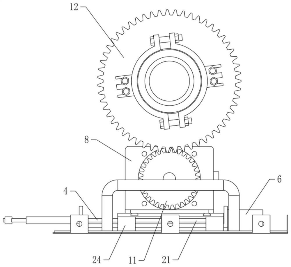 Gear sliding rail type electric barring device