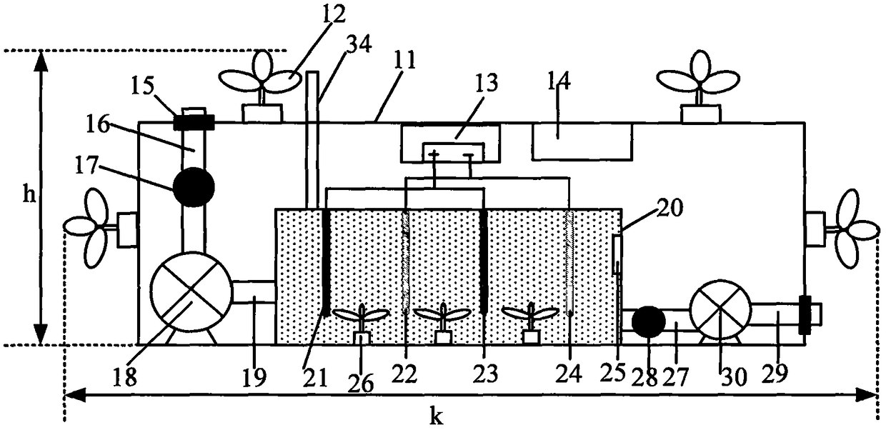 Online treatment device and method for ammonia nitrogen of marine culture water body