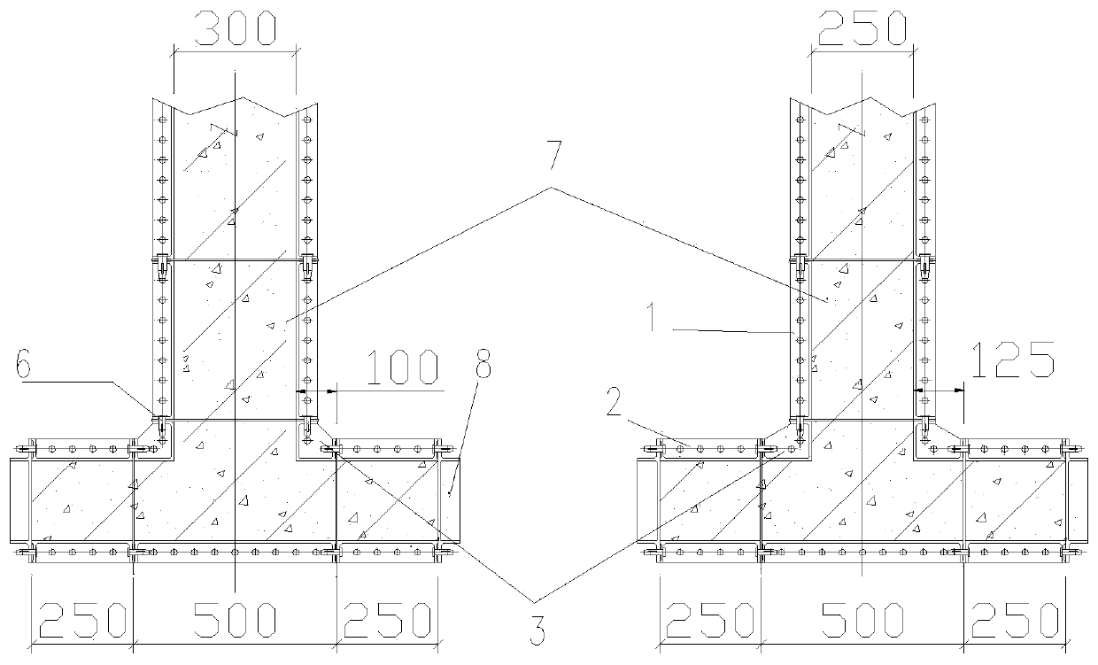 Construction method for reducing thickness of aluminum formwork wall