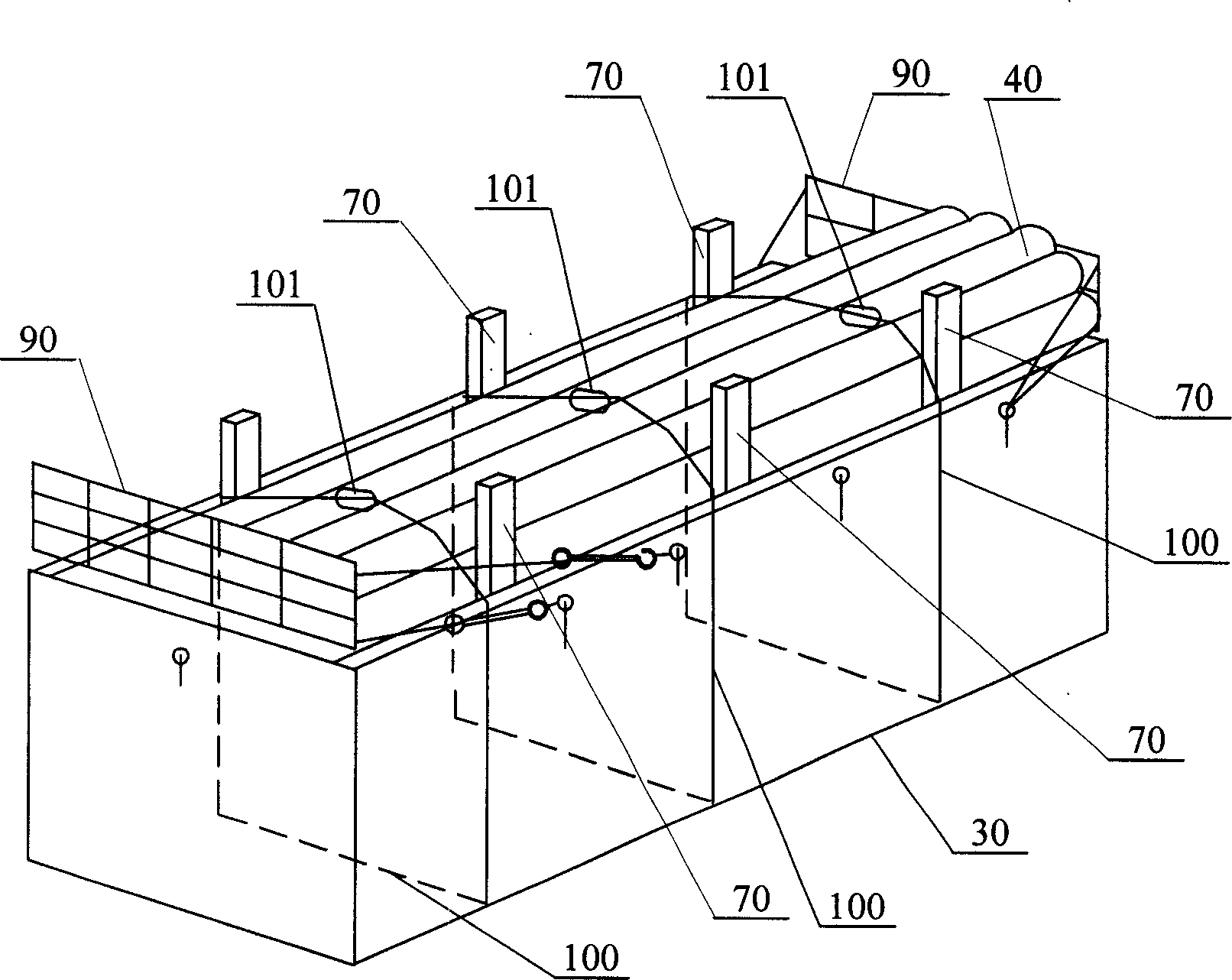 Rectangular materials transporting and fastening system