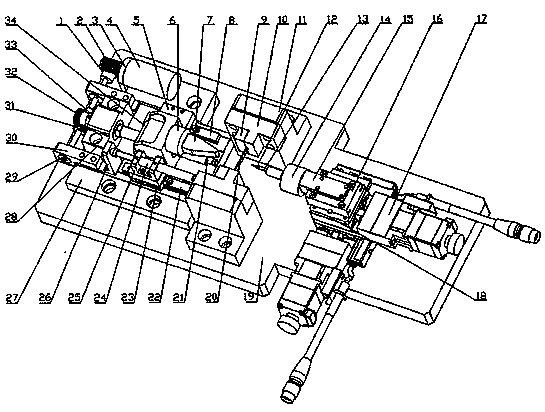 Bending preload micro-nano indentation mechanical properties test method and device